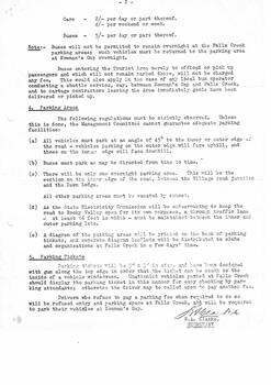 Part 2 of letter outlining changes to parking fees at Falls Creek Village