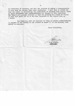 Clause related to the possible revocation of licences.