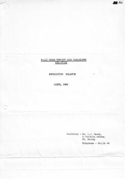 Title page for the  Information Bulletin March 1961