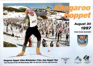 A main image of many skiers on the slopes, with a larger image of a female skier superimposed over it.
