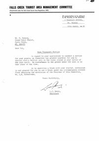 Response to a letter requesting permission to run transport.