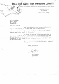 Letter expressing sympathy for the loss of Grand Coeur Chalet