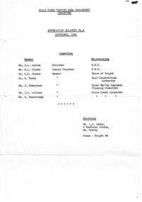 Front page listing all Committee members