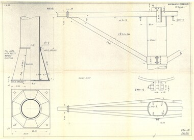 DIagram for the structure of a Pylon for chairlift