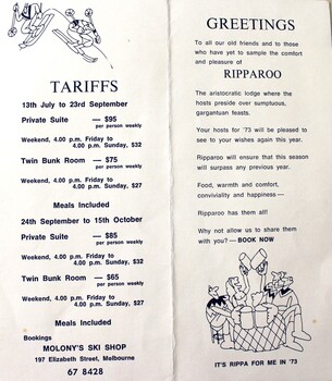 Tariffs and text to promote Ripparoo