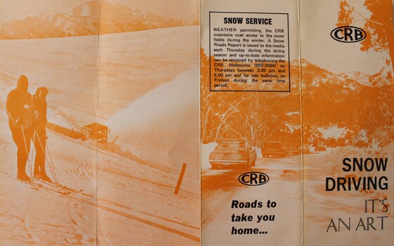 An image of skiers on the left hand side and information about the snow service.