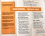 Orange and white brochure with basic instructions.