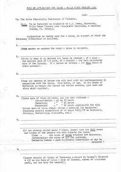 Application for Lease at Falls Creek 1962