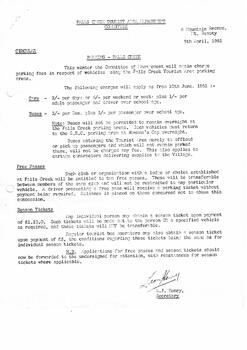 Circular outlining parking fees