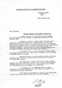 Letter outlining instructions for Tourist Area Cleanup