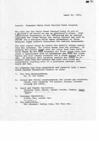 First page of report to explain application