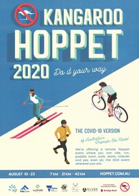 Image of a skier, cyclist and runner for the COVID-19 Version