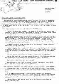 Information related to the introduction of property rates in Falls Creek