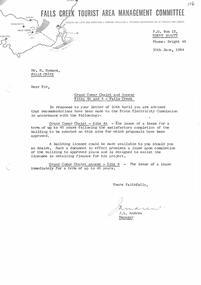 Letter informing Mr Hymans of recommendation for new lease.