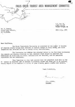 A letter from Management Committee raising concerns about faulty wiring,