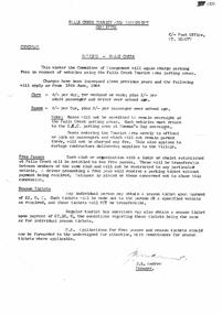 Information about parking fees and conditions for winter 1964