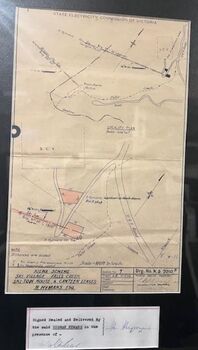 Survey map for location of the Ski Tow House and canteen