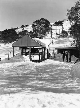 The tow house at the bottom of Chairlift