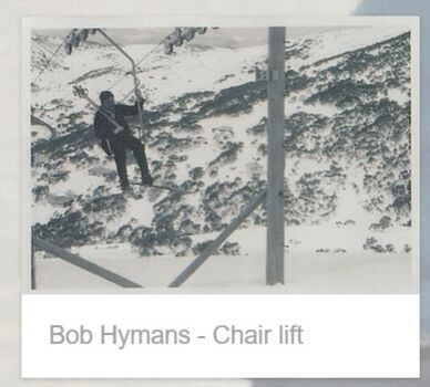 A skier riding on the Alpine Chairlift