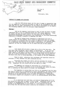 Circular from the Management Committee prior to the 1965 Skiing Season