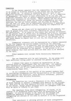 Information includes composition of the Committee and a Toboggan Hire franchise