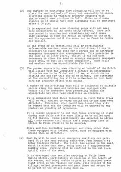 Topics include approaches to snow clearing and us of chains