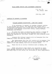 A circular related to garbage collection services and charges
