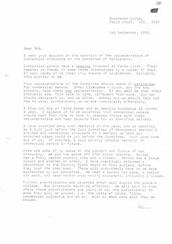 Letter from Orest Frueauf requesting support for election