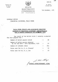 Official results of election of Commercial Licensees Representative