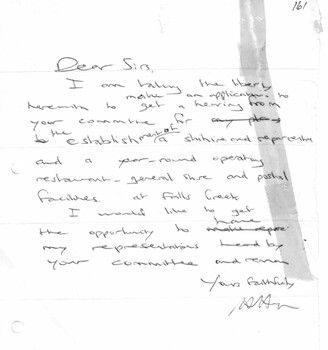 Note requesting meeting with Committee
