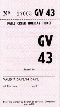Front of ticket with place for date to be entered