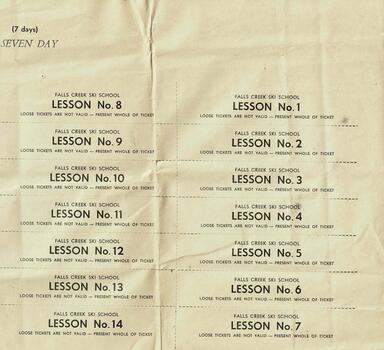 Falls Creek Ticket Proofs 7 Days 14 Lessons