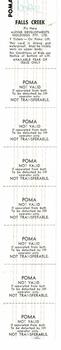 A strip of tickets valid for the POMA only
