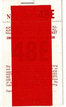 Children's Ticket with wide red strip
