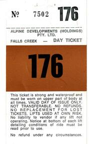 Day Ticket 1976 including conditions of use.