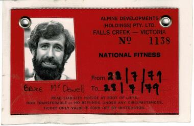 Identification card - Bruce McDowell 1979