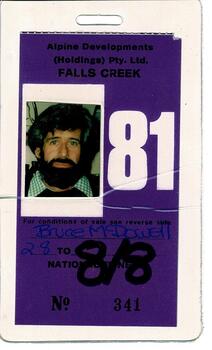 Identification card - Bruce McDowell 1981