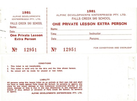 Pass for One Private Lesson - Extra Person