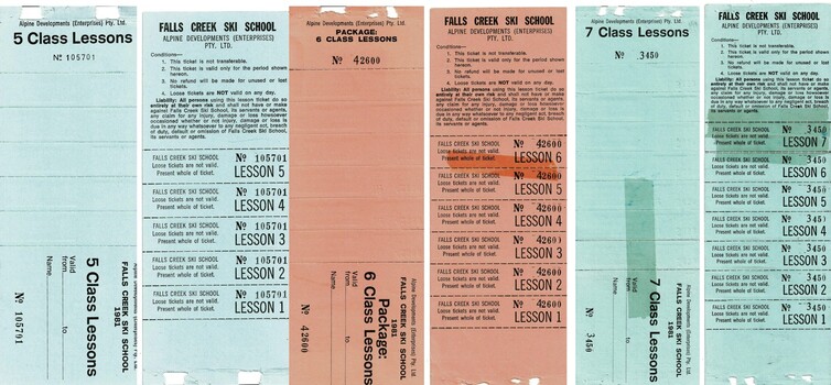 A range of lesson packages 1991