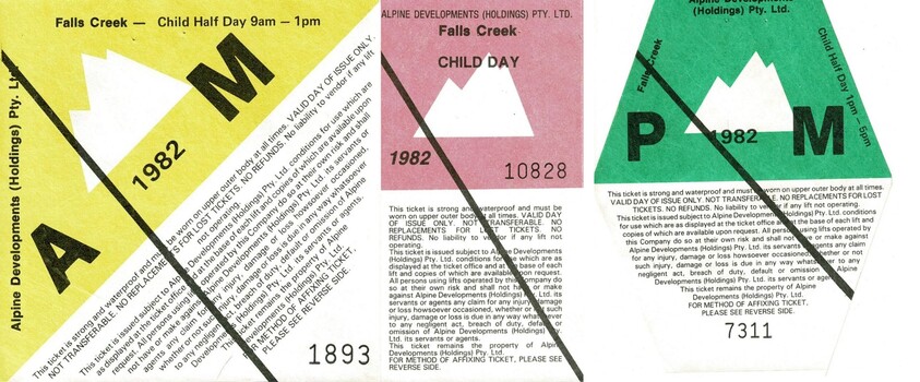 Child's Tickets for full and half day