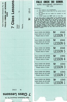 7 Class Lesson Package 1982