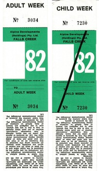 Adult and Child Weekly tickets