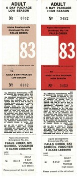 Adult Tickets for 6 Day Packages for both Low and High Seasons.