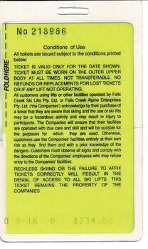 Reverse of Lift Pass showing Conditions