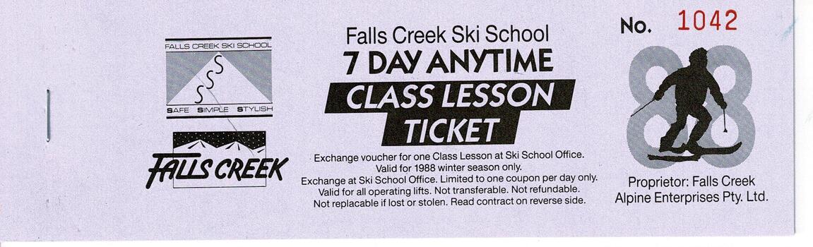 7 Day Anytime Class Lesson Ticket