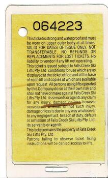 Conditions on back of lift pass related to o liability.