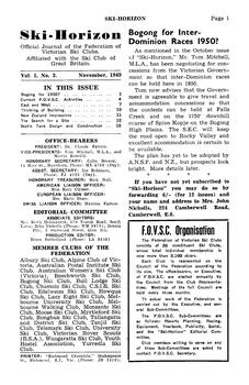 Office bearers and Inter-Dominion Race 1950