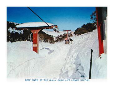 Deep Snow at the Gully Chair Lift Lower Station