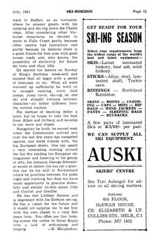 Profile of Ernest Forras, Ski Instructor