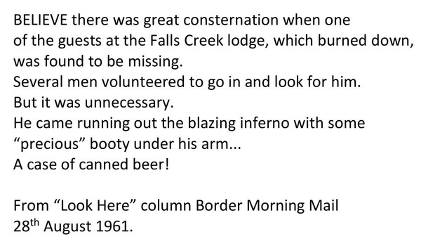 A light hearted item from the Border Morning Mail